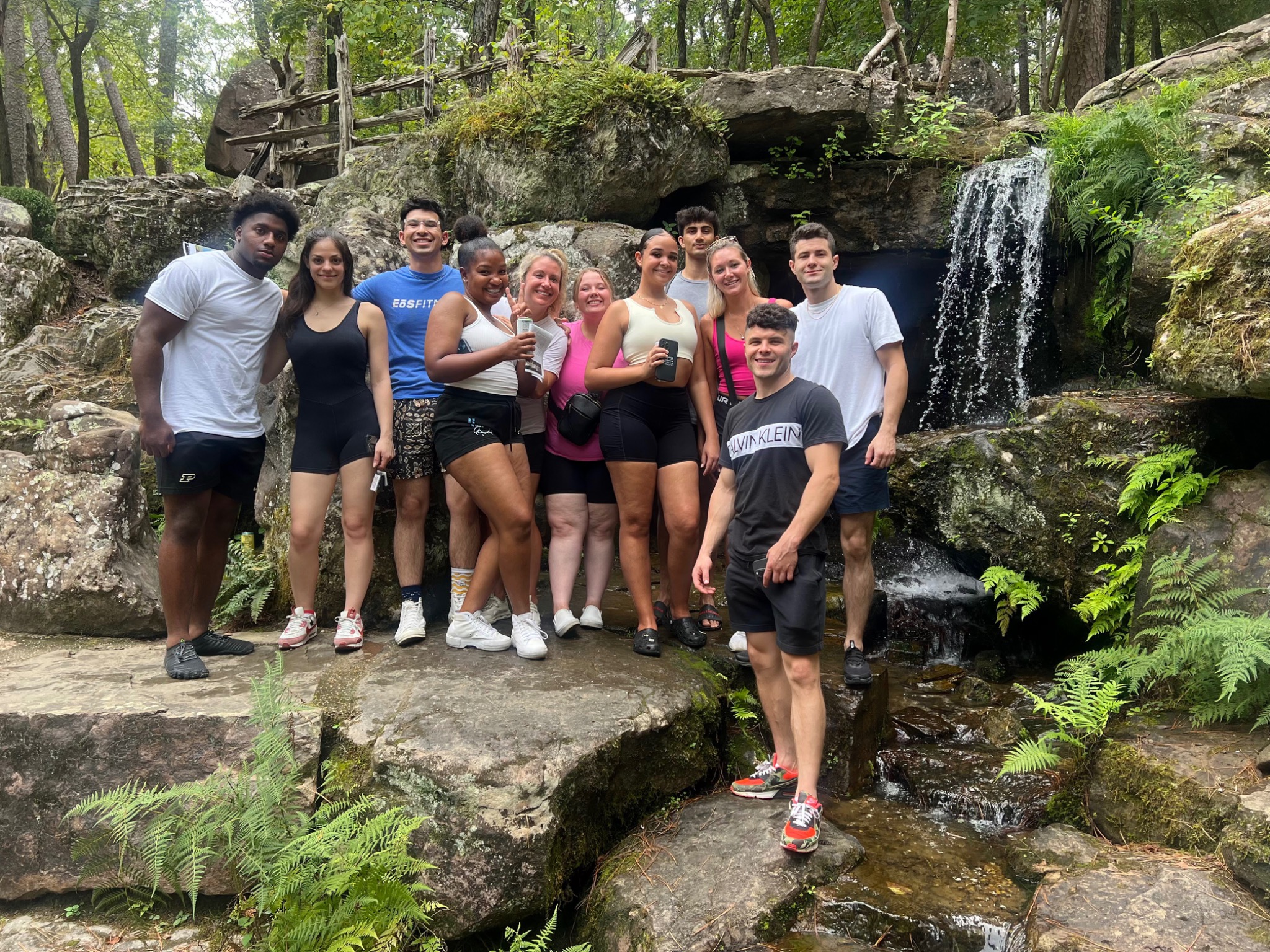 DRIVE team hiking together